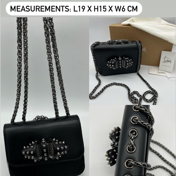 ❌SOLD❌Authentic Christian Louboutin sweet Charity baby calf Paris chain bag - Picture 5 of 17